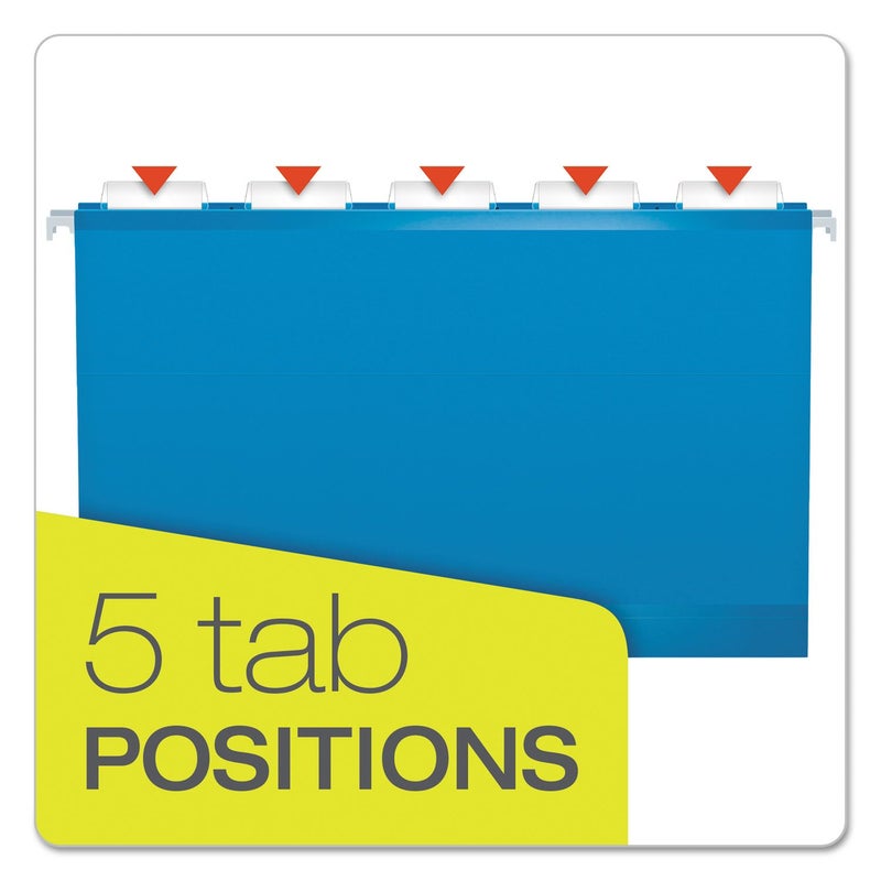 Pendaflex Extra Capacity Reinforced Hanging Folders, 2", Legal Size, Assorted Colors, 1/5 Cut, 25/BX (4153x2 ASST) - Image 4