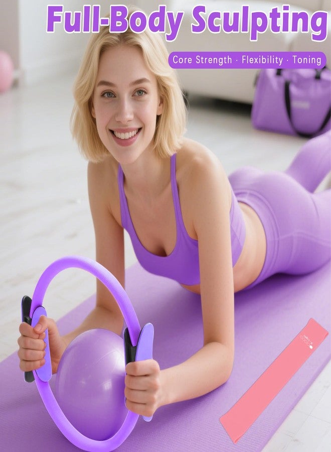 VIOXIA Pilates Kit for Home Workouts - Pilates Equipment Set with Ring, Ball, Resistance Bands, Pilates Accessories, Pilates Essentials Kit for Women, Yoga & Workout Sets, Pilates Sets for Home Exercise - Image 3