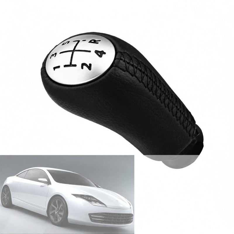 Gear Shift Knob 2-Pack: Black Premium PU Leather - Ergonomic Design For Smooth Shifting Direct Replacement Car Accessory For Automotive Driving Comfort - Image 1