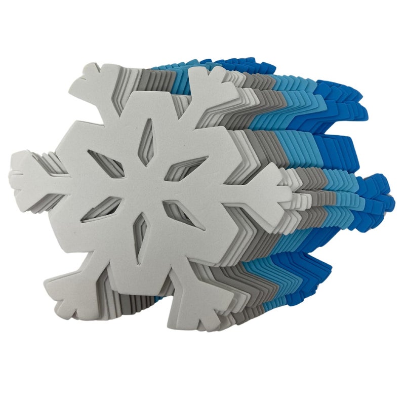 Snowflakes for Crafts  24 Foam Snowflake Cutouts Winter Decorations Winter Crafts Bulk Winter Craft Winter Bulletin Board Decorations Winter Office Decorations Winter Classroom Decorations Approx 6