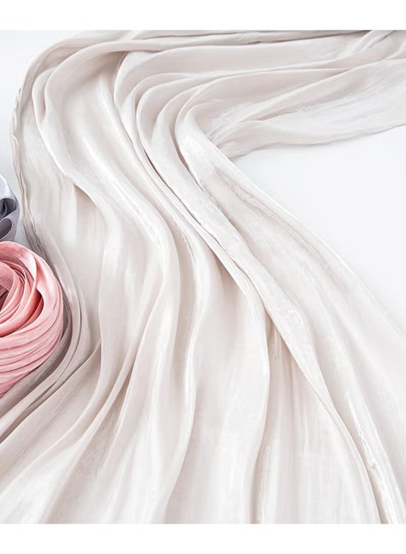 حجاب إسلامي، عمامة قابلة للتعديل تغطي كامل الجسم، عباءة وشال للارتداء اليومي 66 × 180 سم - (أبيض) - Image 5