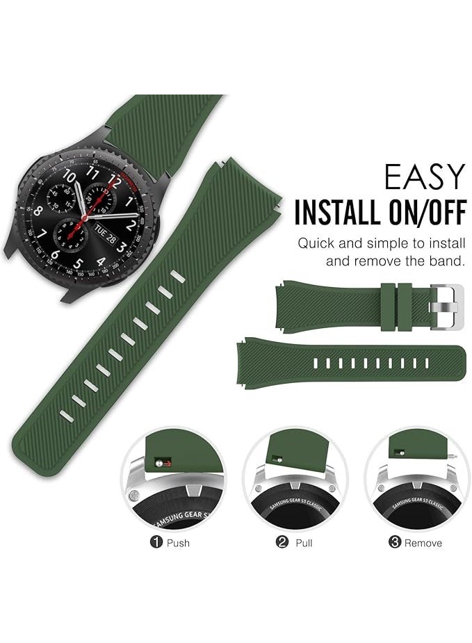 Silicone Sport Band 22MM Strap For Samsung Galaxy Watch 3 45mm/Watch 46mm/Gear S3/Huawei watch GT5 GT4 GT3 46MM/Watch 3&4/3&4 Pro/GT2E/GT2 Pro/GT GT2 46MM/Amazfit GTR 4/3/3 Pro/2/2e - Image 4