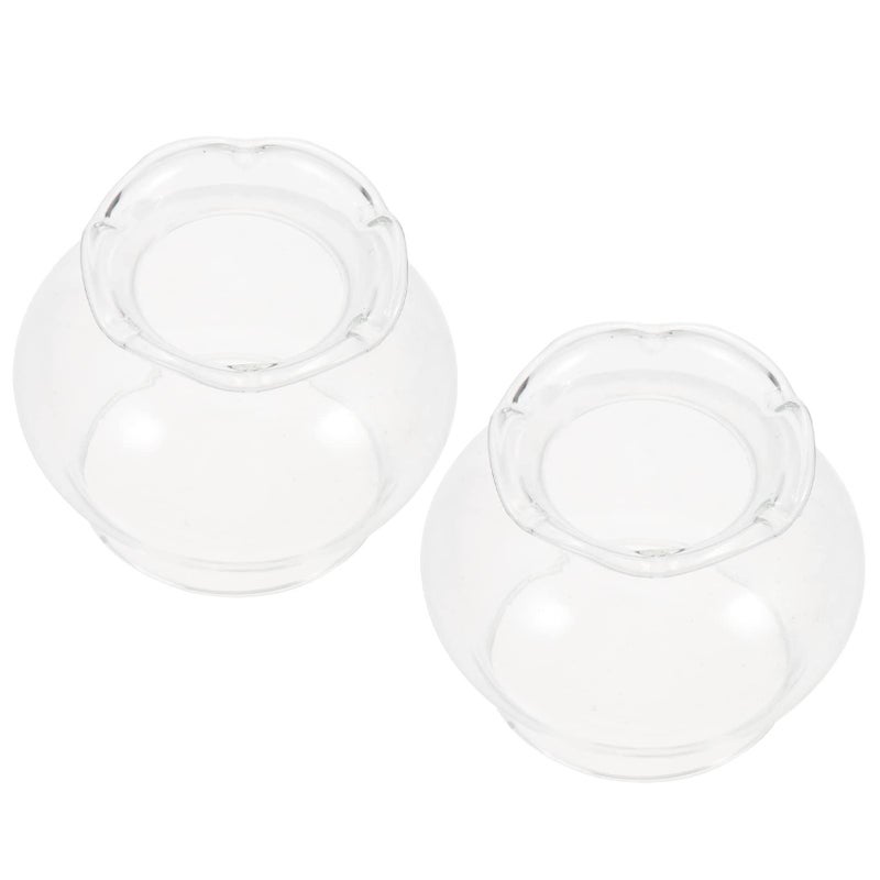 Glass Kerosene Lamp Cover 2 Pack Protective Indoor Use Smooth Retro Installation - Image 2