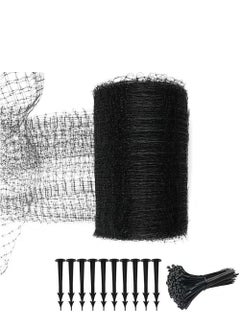 Generic Anti Bird Netting 2.1 x 30 M Black Deer Fence Netting Extra Strong Woven Mesh Net for Animals, Reusable Kit with 50 Pcs Cable Ties, Fencing for Fruits Plants Trees  - Image 1