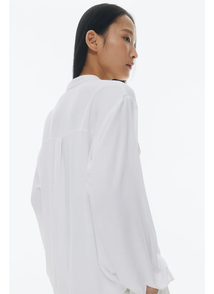 اتش اند ام Band-Collar Blouse