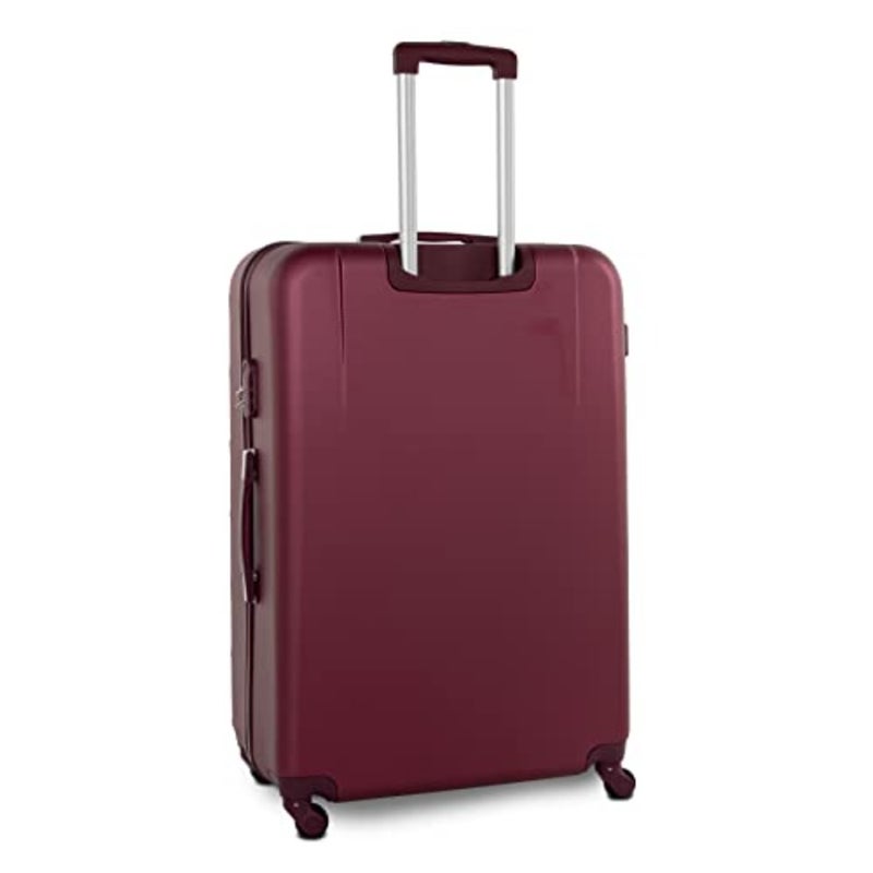 Hardside carry-on luggage for air travel, polycarbonate, burgundy, ultra lightweight with spinner wheels - Image 4