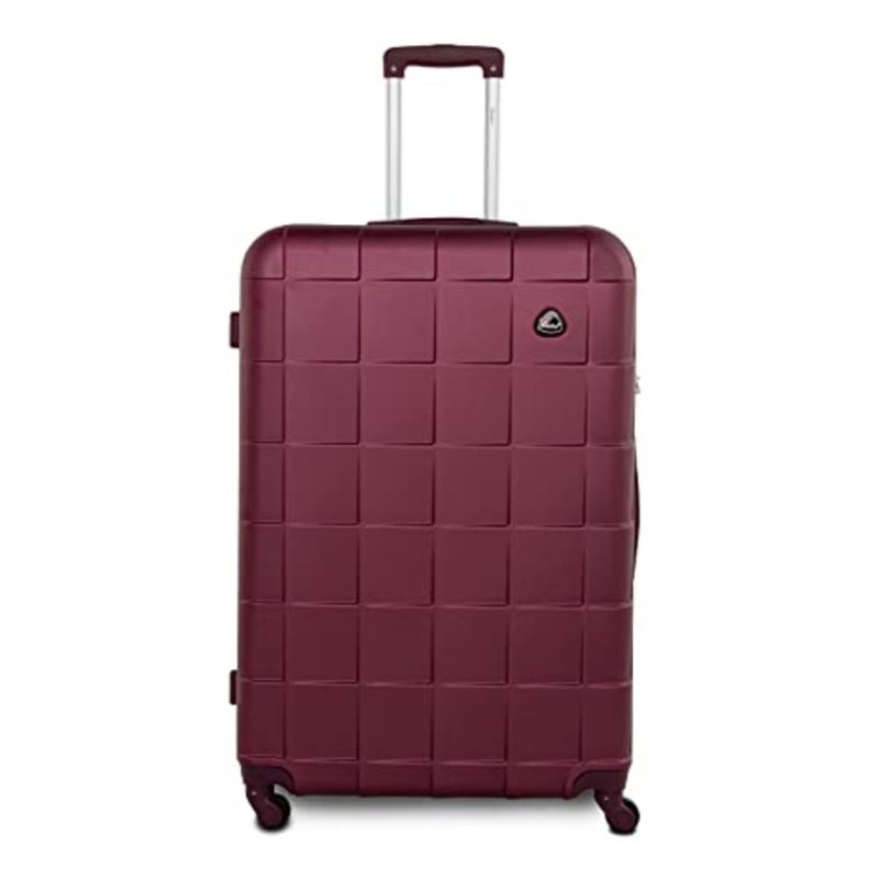 Hardside carry-on luggage for air travel, polycarbonate, burgundy, ultra lightweight with spinner wheels - Image 3
