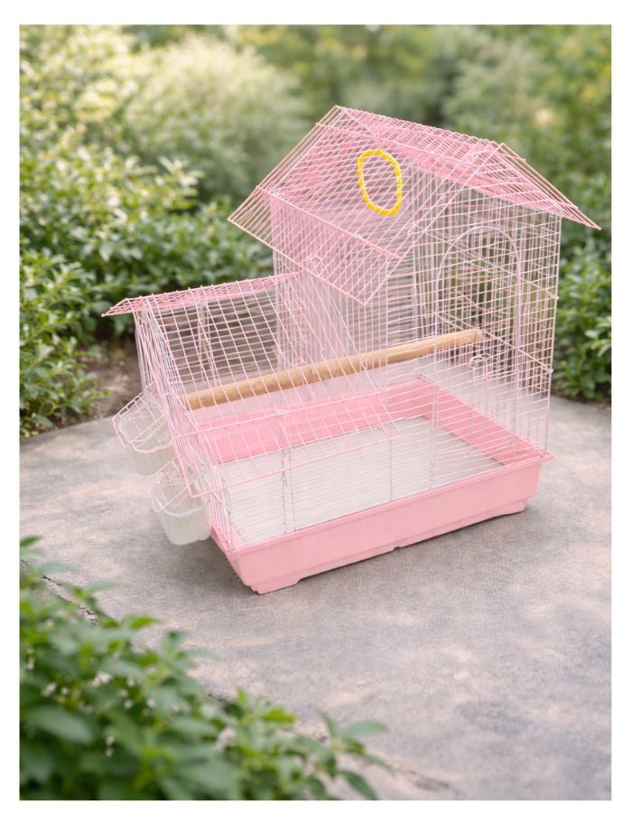 Petto Bird Cage for Small Birds | Durable Metal Cage with Tray | 35 × 28 × 45 cm - Image 2