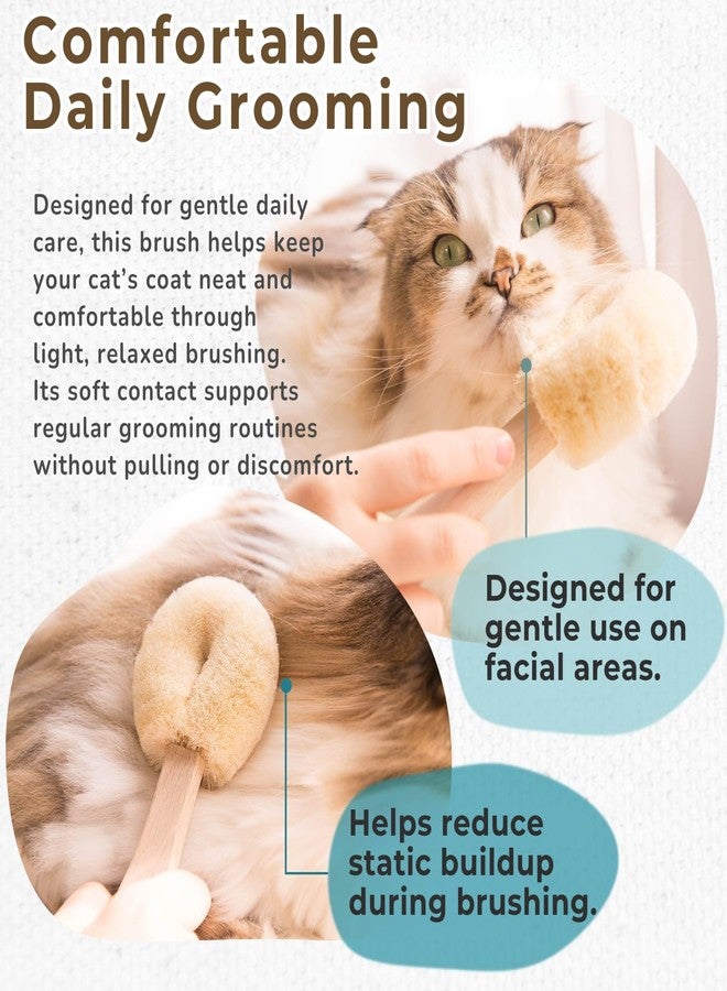 Wablade Relaxing Cat Grooming Massage Brush – Gentle Natural Tawashi Brush for Sensitive Cats, Stress-Free Daily Grooming, Not a Heavy Deshedding Tool, Made in Japan (Type-A) - Image 4