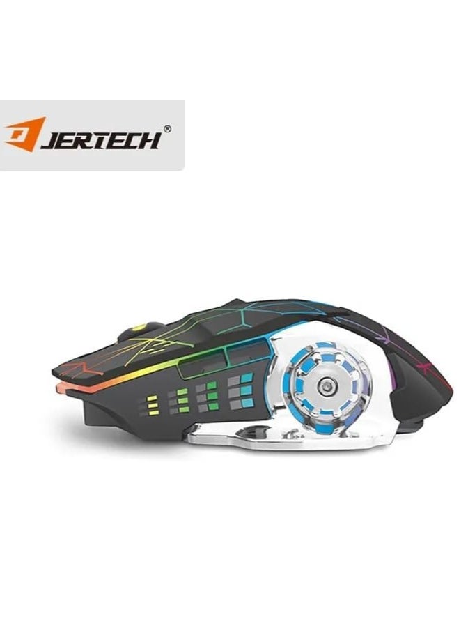 JERTECH - Gaming Mouse - Mouse with Buttons, Mouse Wheel Design, Breathable RGB Lighting, Led Light Mouse-W200 - Image 1
