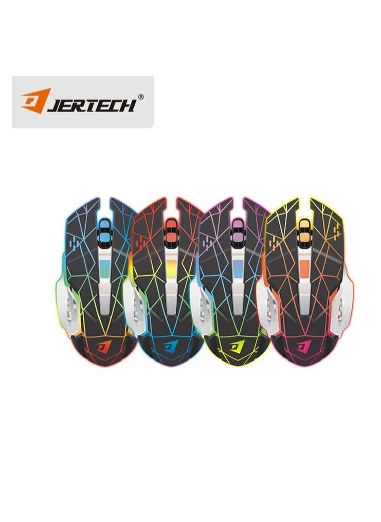 JERTECH - Gaming Mouse - Mouse with Buttons, Mouse Wheel Design, Breathable RGB Lighting, Led Light Mouse-W200 - Image 1