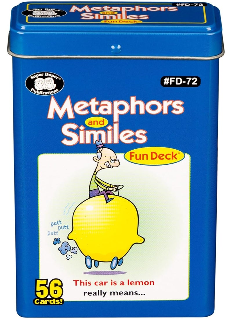 Super Duper Publications Super Duper Publications | Metaphors & Similes Fun Deck | Figurative Language Skills Flash Cards | Educational Learning Materials for Children…  - Image 1