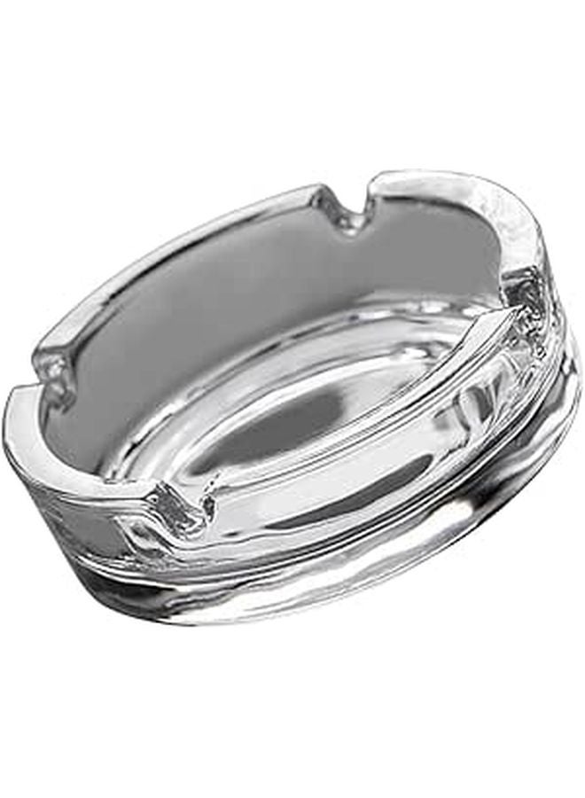 Crystal Glass Round Smokeless Ashtray Decorative Home Office Accessory - Image 1