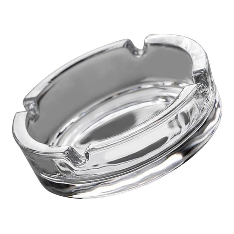 Crystal Glass Round Smokeless Ashtray Decorative Home Office Accessory - Image 2