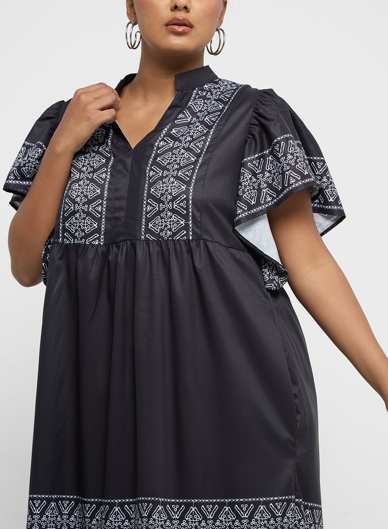 Ginger Plus Embroidered Tiered Dress - Image 3