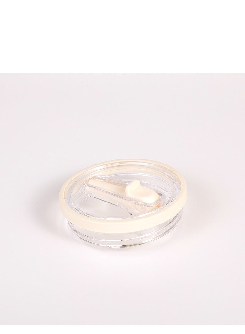 2 Pcs 40 Oz Tumbler Flip Straw Lid Replacement Fit for Spill Proof Splash Resistant Lids Reusable Cover Cup (Ivory White)  - Image 4