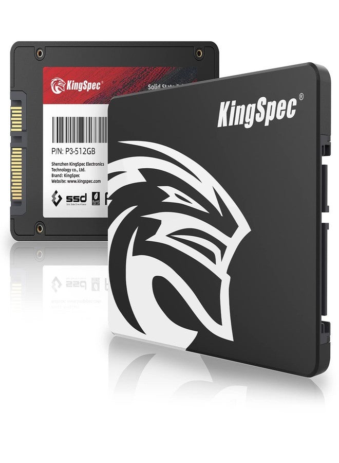 KingSpec 512GB 2.5 Inch SATA Hard Drive Internal SSD SATA 3 Internal SSD 3D NAND Flash, 2.5 Inch Compatible with Desktop/Laptop - Image 1