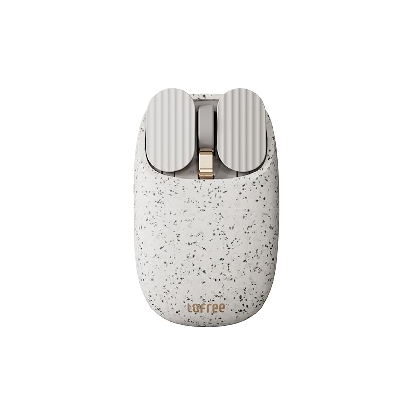 LOFREE Wavy Chips Dual-Mode Wireless Mouse with 5 Adjustable DPI Levels Compatible with Windows, MacOS, iOS, Android (Terrazzo) - Image 1