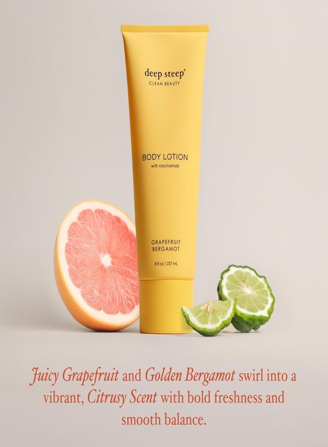 Deep Steep Body Lotion, Grapefruit Bergamot, 8 oz - Moisturizer with Coconut Oil, Shea Butter, Argan Oil, Aloe Vera & Niacinamide - Vegan, Clean Beauty, Daily Skin Hydration - Image 4
