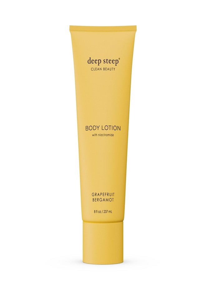 Deep Steep Body Lotion, Grapefruit Bergamot, 8 oz - Moisturizer with Coconut Oil, Shea Butter, Argan Oil, Aloe Vera & Niacinamide - Vegan, Clean Beauty, Daily Skin Hydration - Image 1