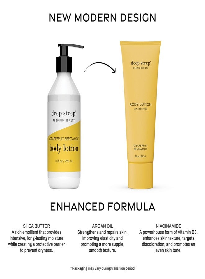 Deep Steep Body Lotion, Grapefruit Bergamot, 8 oz - Moisturizer with Coconut Oil, Shea Butter, Argan Oil, Aloe Vera & Niacinamide - Vegan, Clean Beauty, Daily Skin Hydration - Image 3