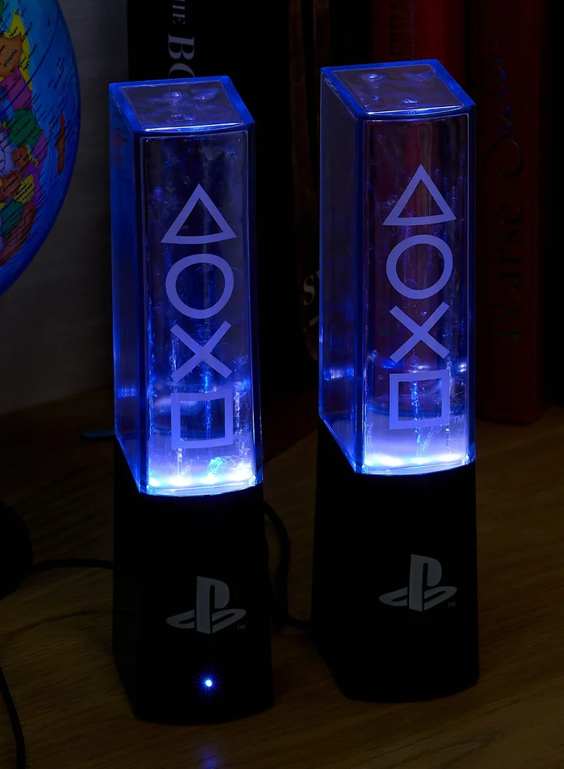 بالادون مصابيح بإضاءة على شكل الرقص مائي ومزينة بطبعة شعار "PlayStation"