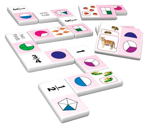 Junior Learning JL485 Fraction Dominoes, Multi 7.8 H x 4.7 L x 1.5 W - Image 2