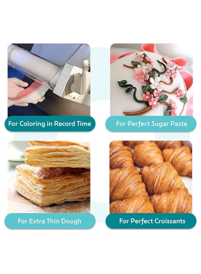 Maxy Sfogly NSF Electric Dough Sheeter, Perfect for processing sweet icings. Ideal for modelling chocolate and marzipan,puff pastry,short crust pastry  - Image 4