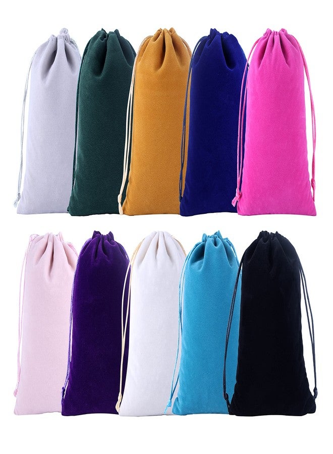 Sansam Large Velvet Drawstring Gift Bag – 10pcs Jewelry & Accessory Pouch for Bracelets, Necklaces & Gifts, Tarot Rune Bags, Purse Storage Bags, Mixed - Image 1