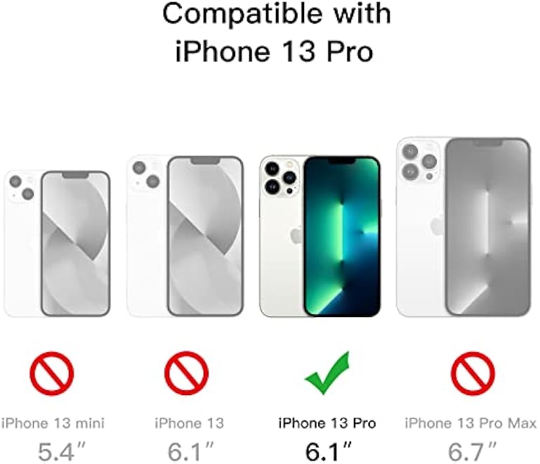 JETech Kickstand Case for iPhone 13 Pro 61Inch Support Wireless Charging Slim Shockproof Bumper Phone Cover 3Way Metal Stand Clear - Image 2