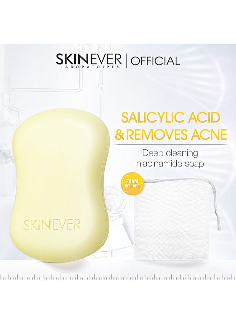 Salicylic Acid Soap，with Kojic Acid，Sulphur，Aloe Vera for Pore Exfoliating，Softening Skin，Anti-Blemish，Skin Cleansing，purify pores，Exfoliating (80g)