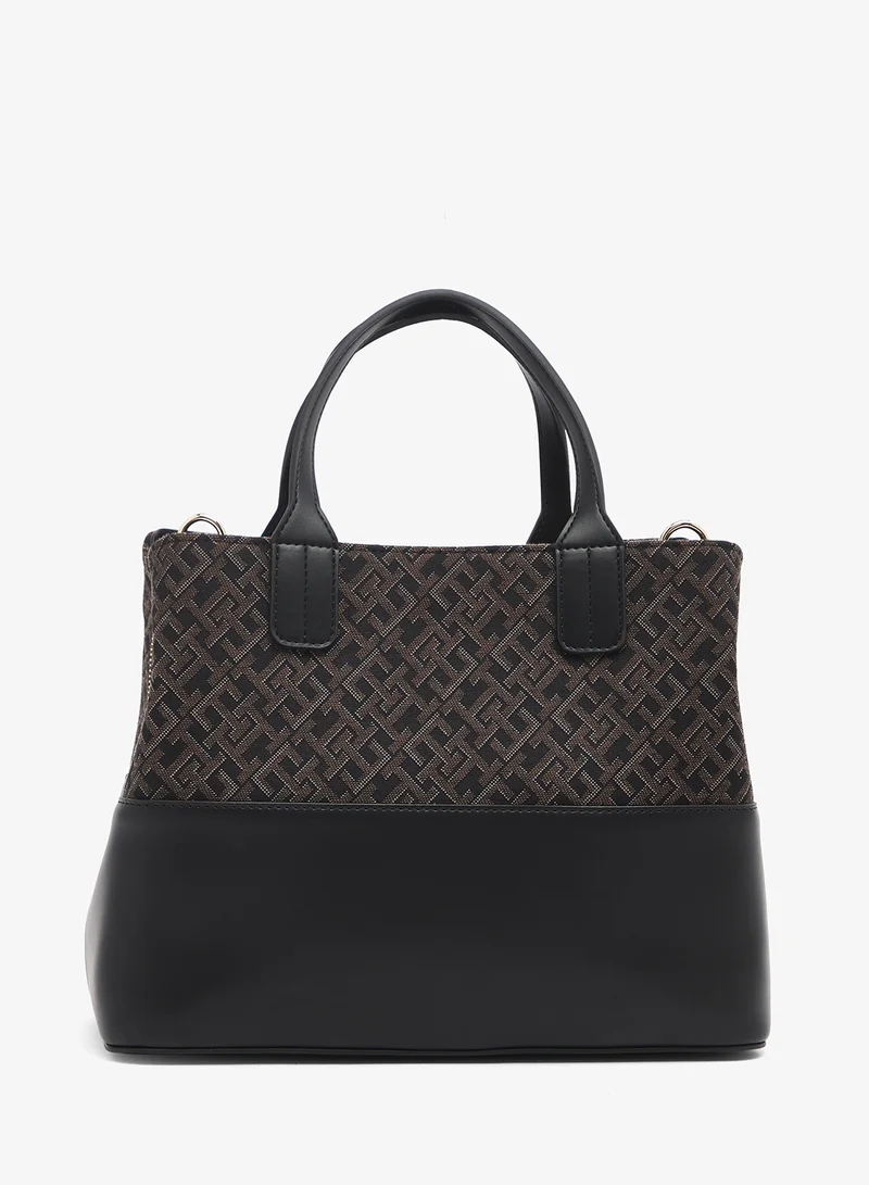 TOMMY HILFIGER Logo Top Handle Satchel Bag