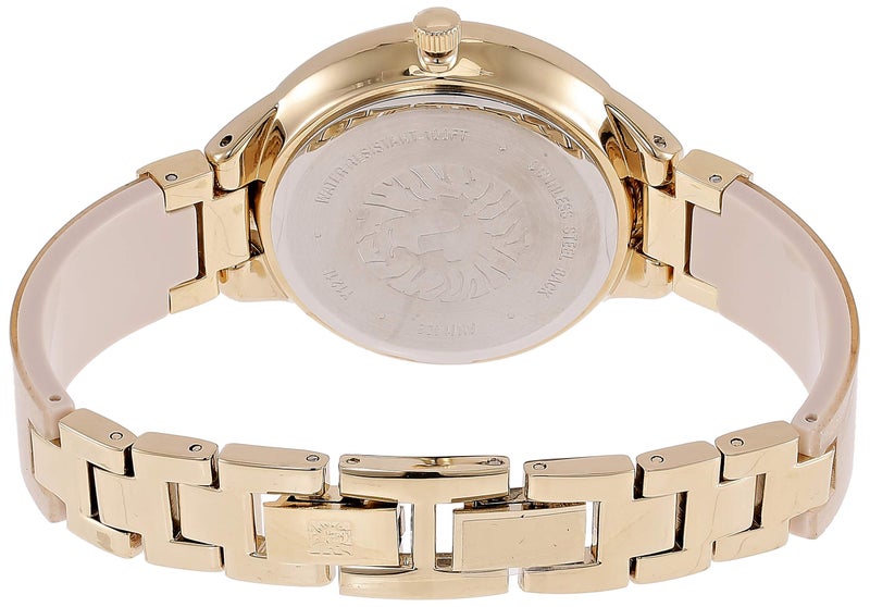 Anne Klein Women's AK/1408CRCR Premium Crystal Accented Cream Bangle Watch - Image 2