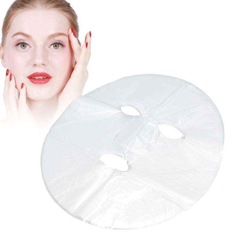 Disposable Preservative Film: 100pcs Plastic Material Moisture Locking DIY Facial Mask - Increase Temperature Easy Absorbed for Home Skin Care - Image 4