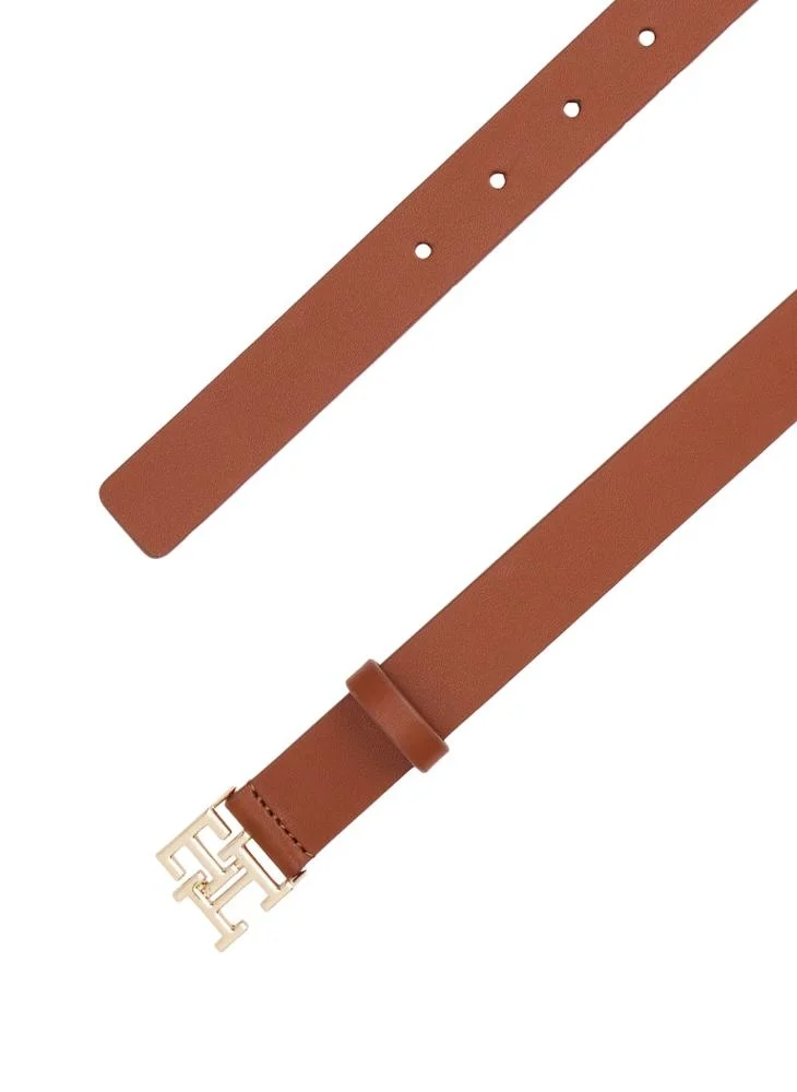 TOMMY HILFIGER Modern TH Monogram Buckle Leather Belt