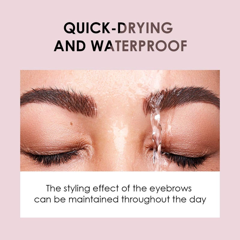 Eyebrow Styling Wax 3 Colors Waterproof Long-lasting Brow Gel Pencil - 3D Feathery Effect Brow Soap Brush for Natural Brows Makeup - Image 4