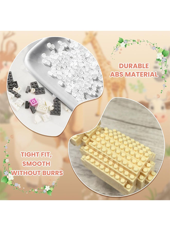 مجموعة من 12 قطعة من مكعبات بناء الحيوانات الصغيرة، لعبة مكعبات صغيرة لطيفة وملونة، أحجية إبداعية للأطفال، مكعبات تعليمية صغيرة الحجم (مجموعة هدايا في صناديق) - Image 5