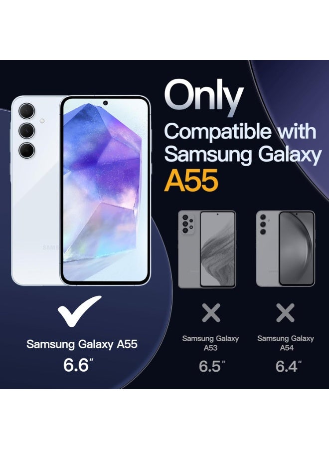 MUDISO Samsung Galaxy A55 5G Case Cover Soft Silicone Drop Protection Shockproof Slim Case Anti-Scratch Microfiber Lining Cover for Galaxy A55 5G - Image 2