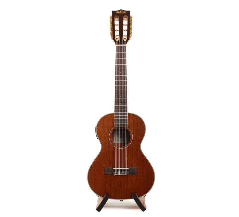 KALA Gloss Mahogany KA-8E Tenor Ukulele Gloss 8-string with EQ - Image 2
