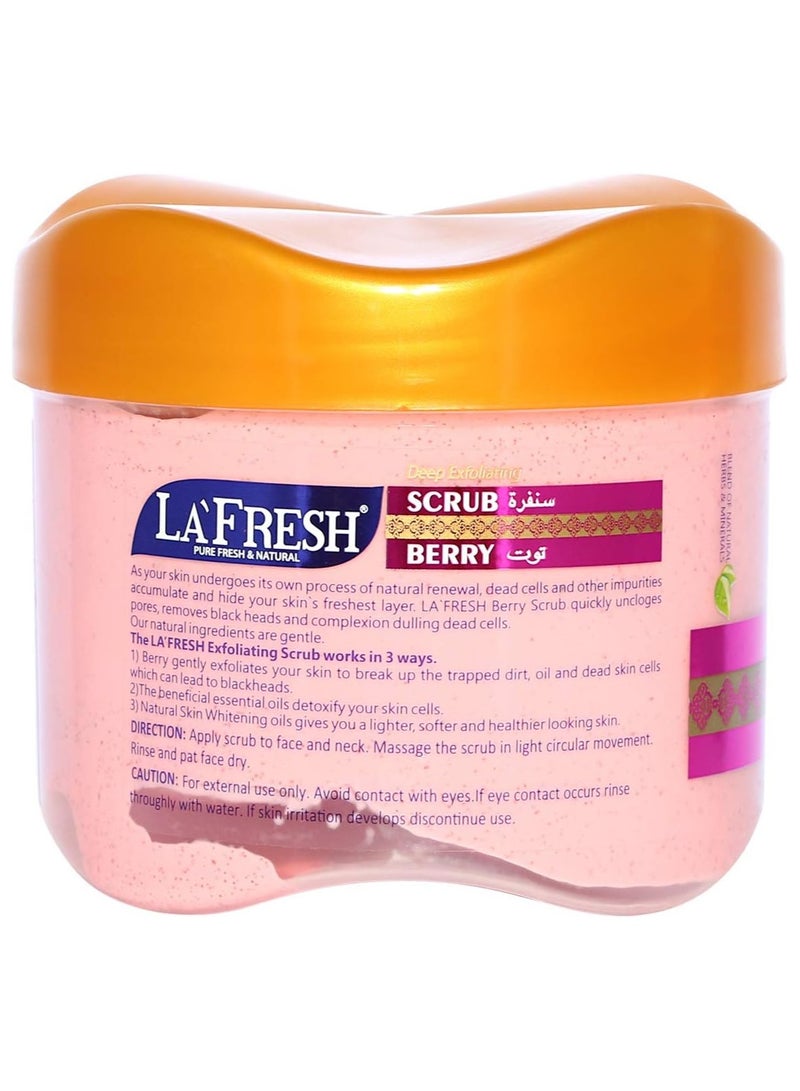 LA FRESH Mix Berry Deep Exfoliating Face & Body Scrub 610gm - Image 2