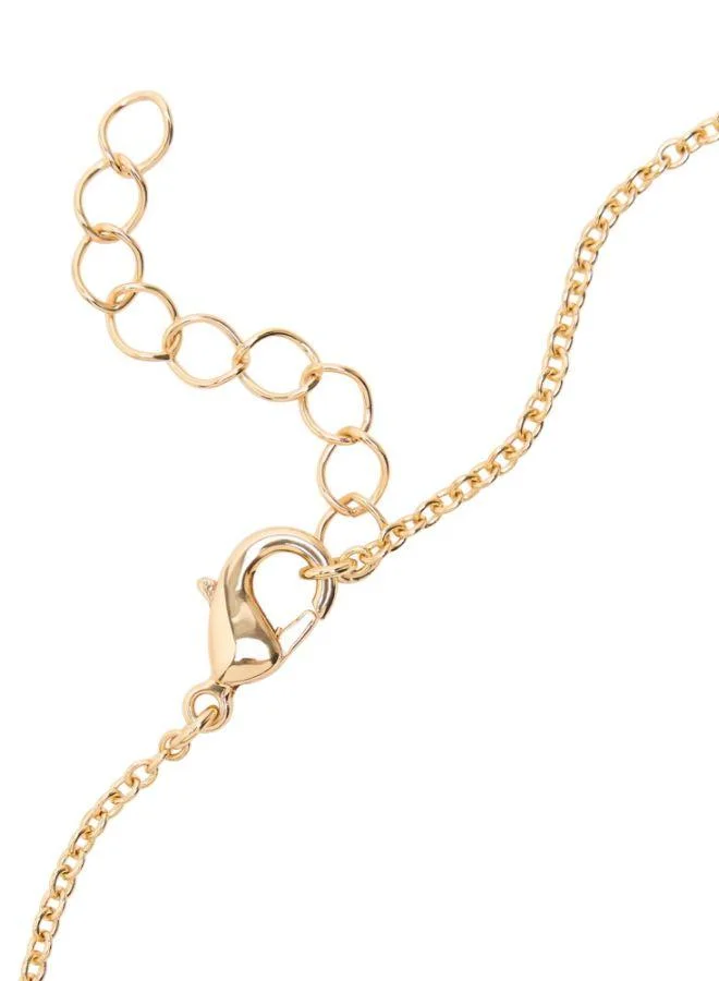 Parfois Gold Necklace With Freshwater Pearl Fringe for Women | Best Price UAE