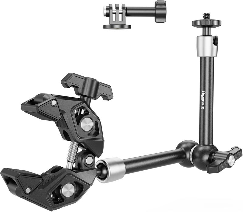 SMALLRIG Magic Arm Clamp Kit, Mount Articulating Friction Arm With Super Clamp, 1/4"-20 Screw and Thread Hole for Camera, Light, Monitor, Webcam or Action Camera ≤1.5kg, for Table, Tube 4454 Market diverse application fit - Image 1