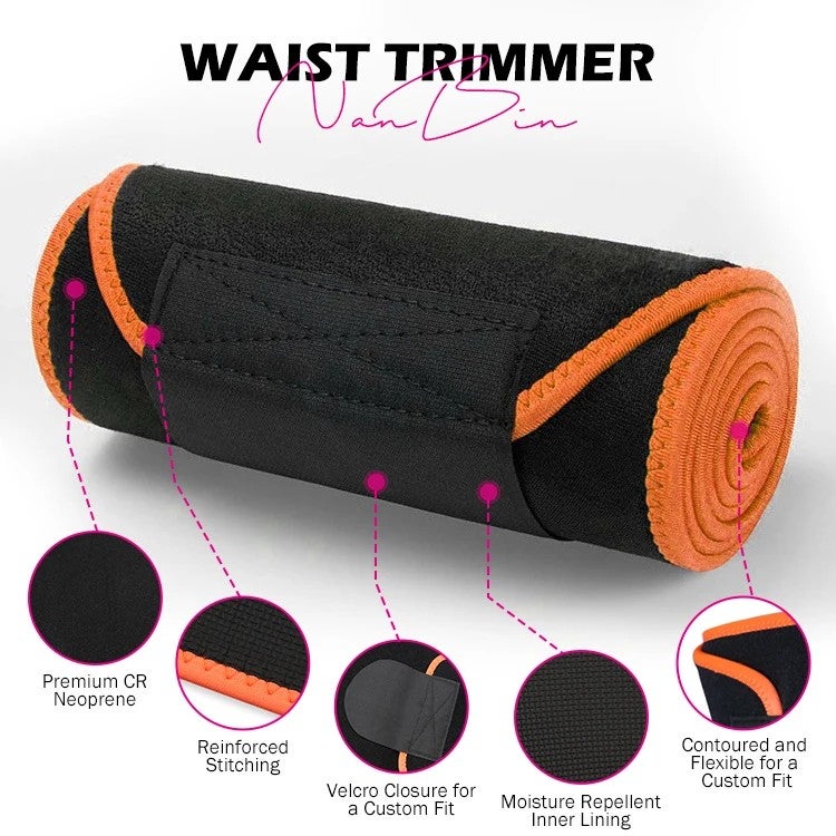 Bluejw Slimming Neoprene Sport Waist Trimmer Belt for Men - Sauna Sweat Bands Tummy Control Waist Trainer Wrap - Image 3