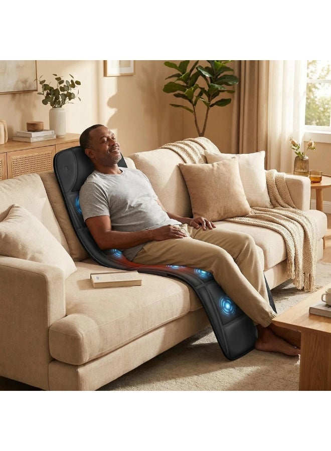 واي آند دي تصميم قابل للطي ومحمول وسادة تدليك لكامل الجسم وسادة كرسي تدليك اهتزازي مع وظيفة الإيقاف التلقائي وسادة تدليك الظهر لتخفيف توتر عضلات الرقبة والظهر تدليك لكامل الجسم مع 10 مستويات اهتزاز ومحركات 5 أوضاع تدليك - Image 5