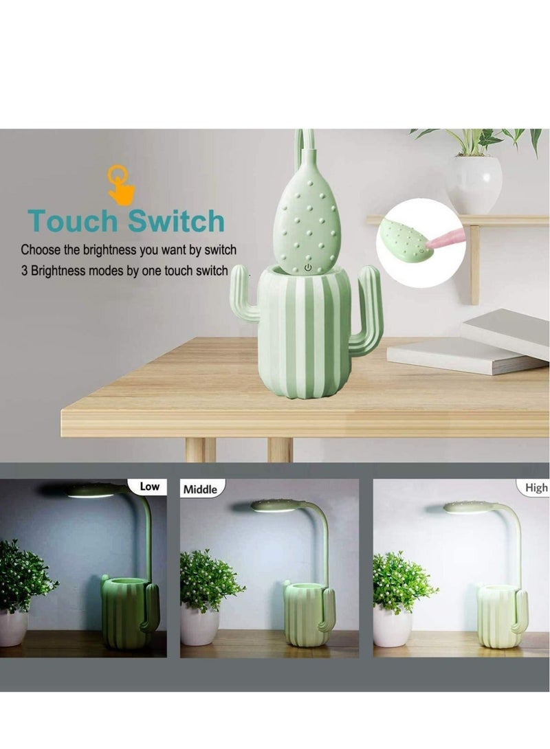 Captaintech Desk Lamp with Pen Holder, Table Lamp with 3 Brightness Levels Flexible Gooseneck Touch Control for Kids - Image 4