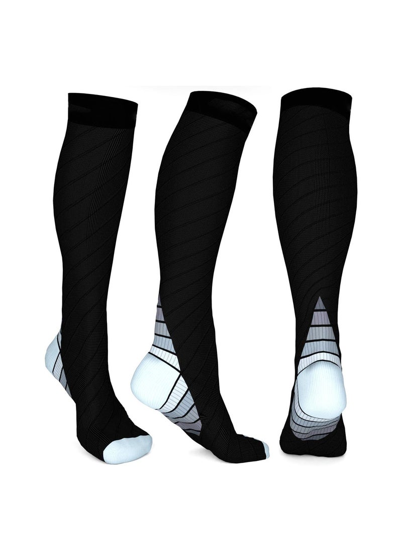 Concretization - Professional Compression Socks Men & Women (20-30mmHg) Best Graduated athletic Fit Running Nurses Shin Splints Flight Travel & Maternity Pregnancy - Boost Stamina Circulation & Recovery - Image 1