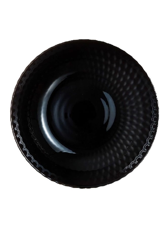 Luminarc Pampille Dishwasher And Microwave Safe Tempered Glass Soup Plate Black 20 Cm Q4619 - Image 1