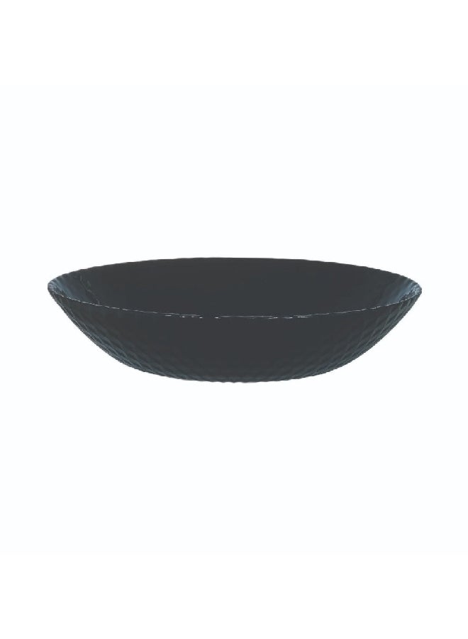 Luminarc Pampille Dishwasher And Microwave Safe Tempered Glass Soup Plate Black 20 Cm Q4619 - Image 2