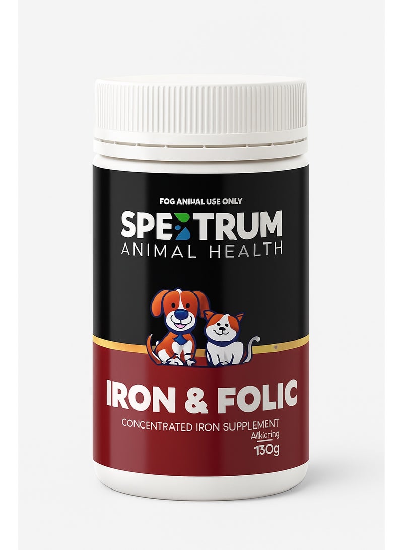 Spectrum - Iron & Folic Supplement for support after sickness and blood loss for Dogs & Cats