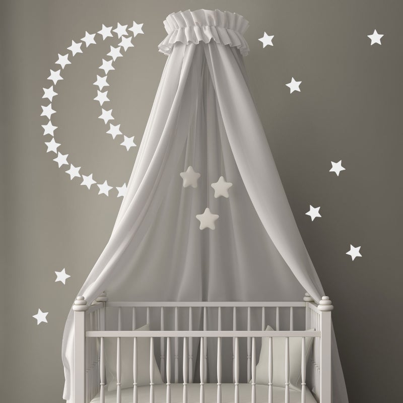 200 pcs Star Wall Sticker Bedroom Wall Decoration Self-adhesive Wall Mirror-like Decal - Image 3